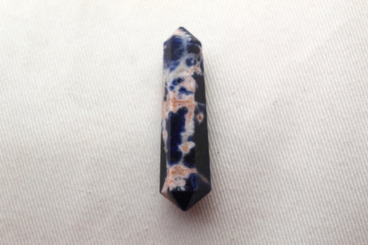 Sodalite double point Tower gemstone pendant size UNDRILLED