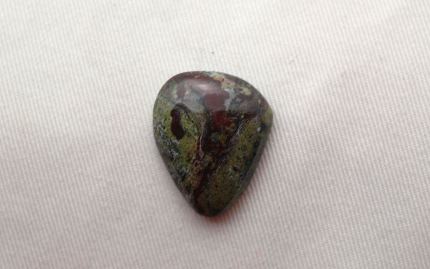 Dragon blood Stone cabochon freeform green red