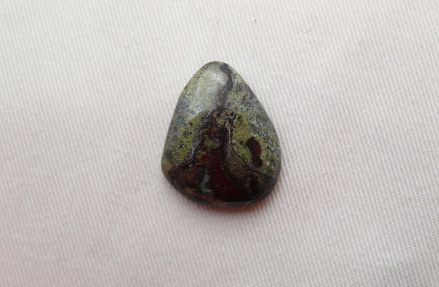 Dragon blood Stone cabochon freeform green red