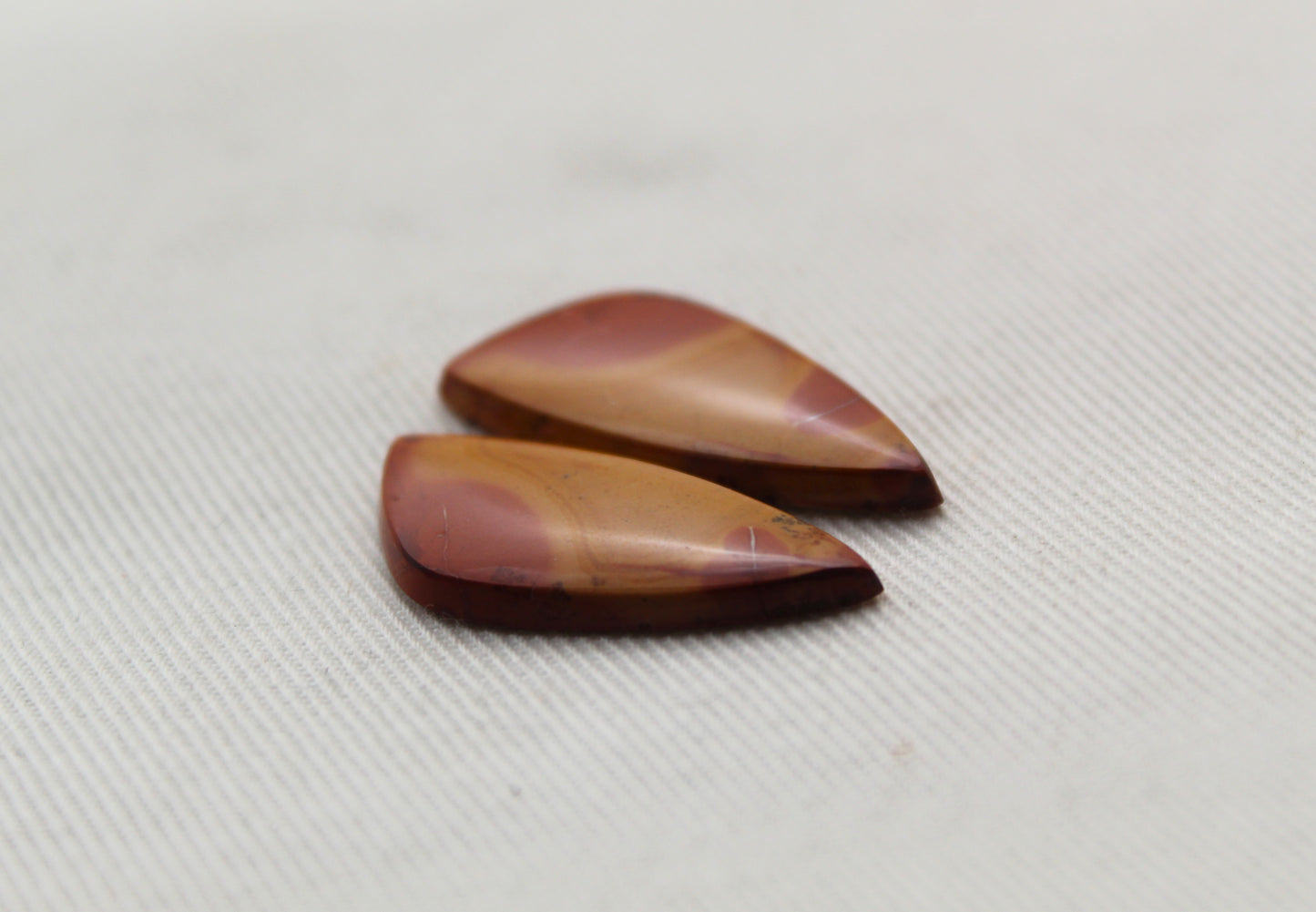 Yellow Maligano Jasper cabochons pair Gemstone