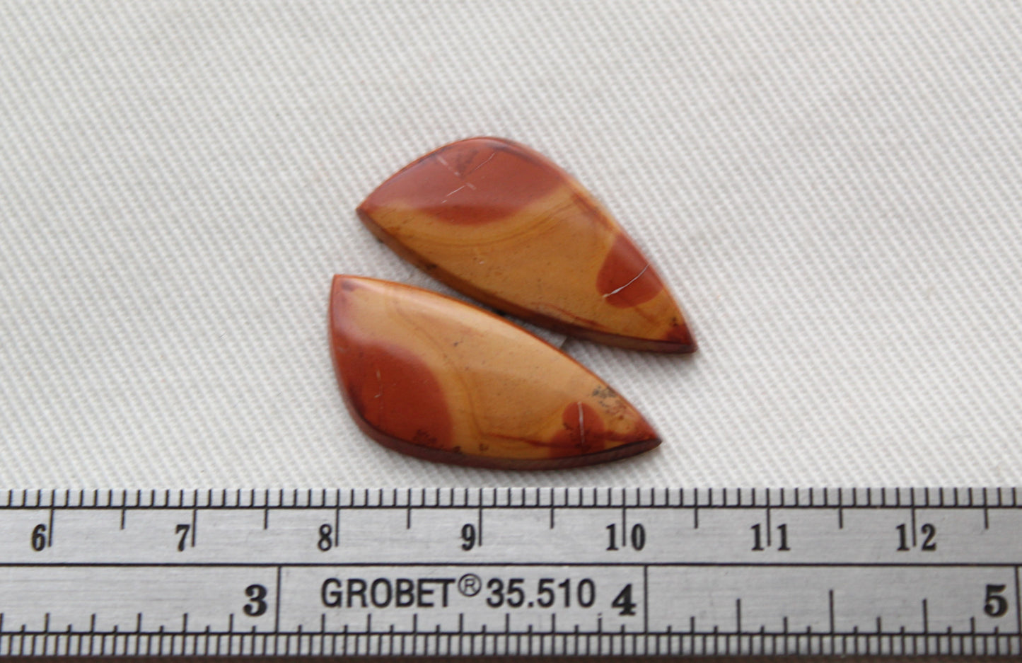 Yellow Maligano Jasper cabochons pair Gemstone