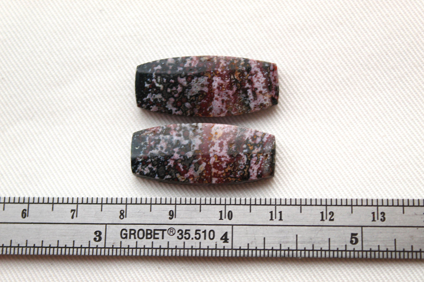 River Jasper Cabochons Pair Gemstone