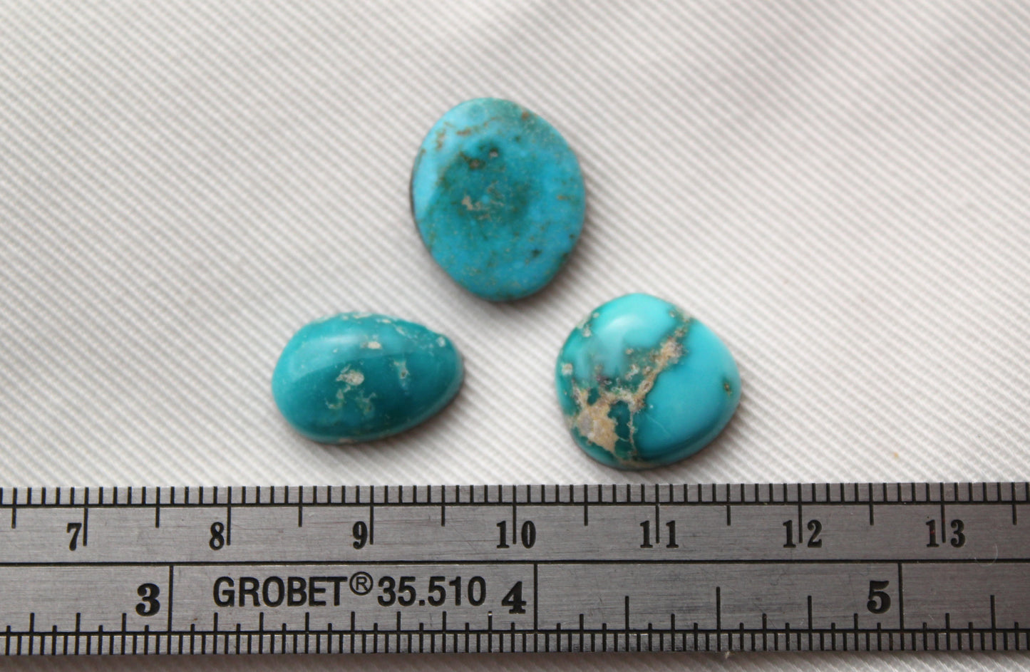 Kingman Turquoise lot Three cabochons Gemstones