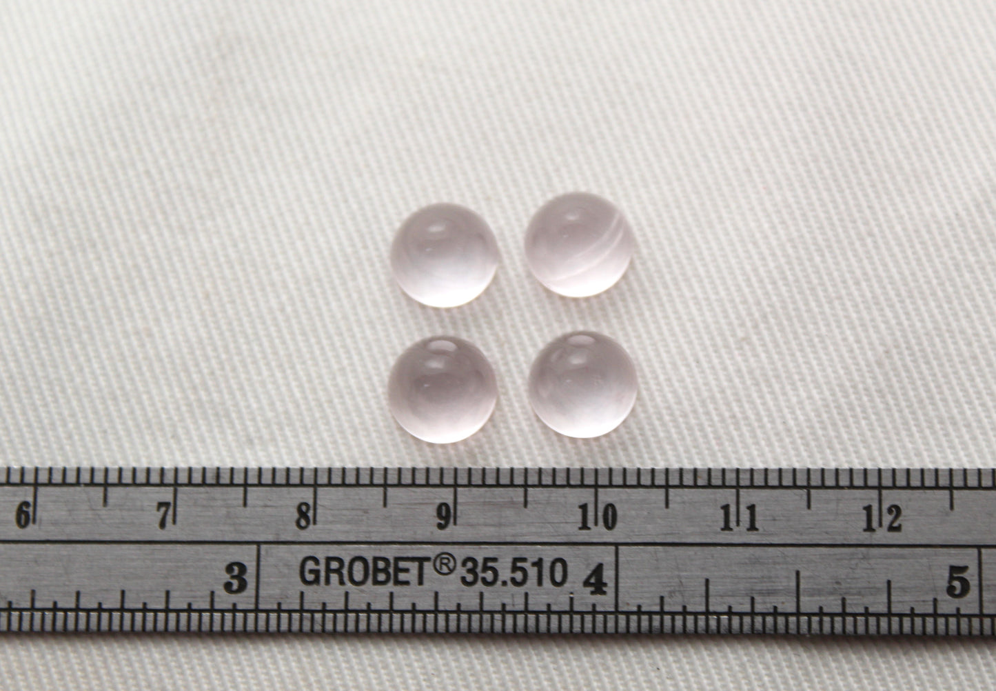 FOUR Pink Quartz bullets Gemstones 8x6MM