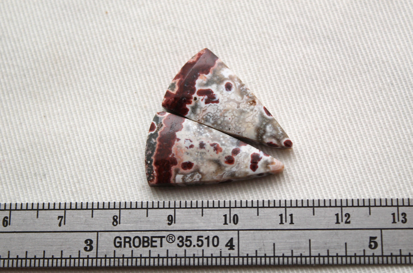 Multicolor River Jasper Pair Cabochon Gemstone triangle