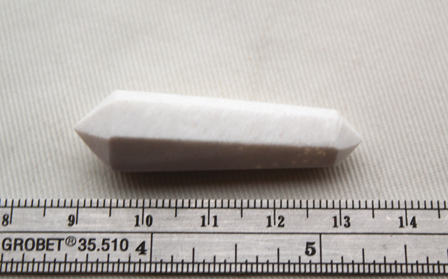 White scolecite double point Tower gemstone pendant size UNDRILLED