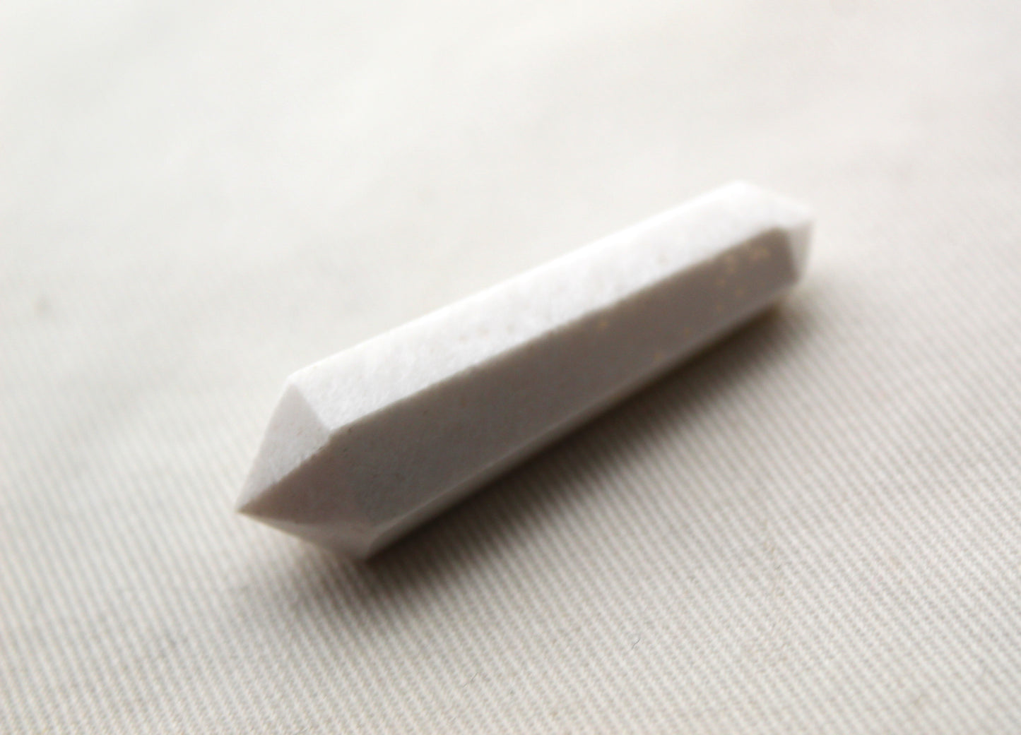 White scolecite double point Tower gemstone pendant size UNDRILLED