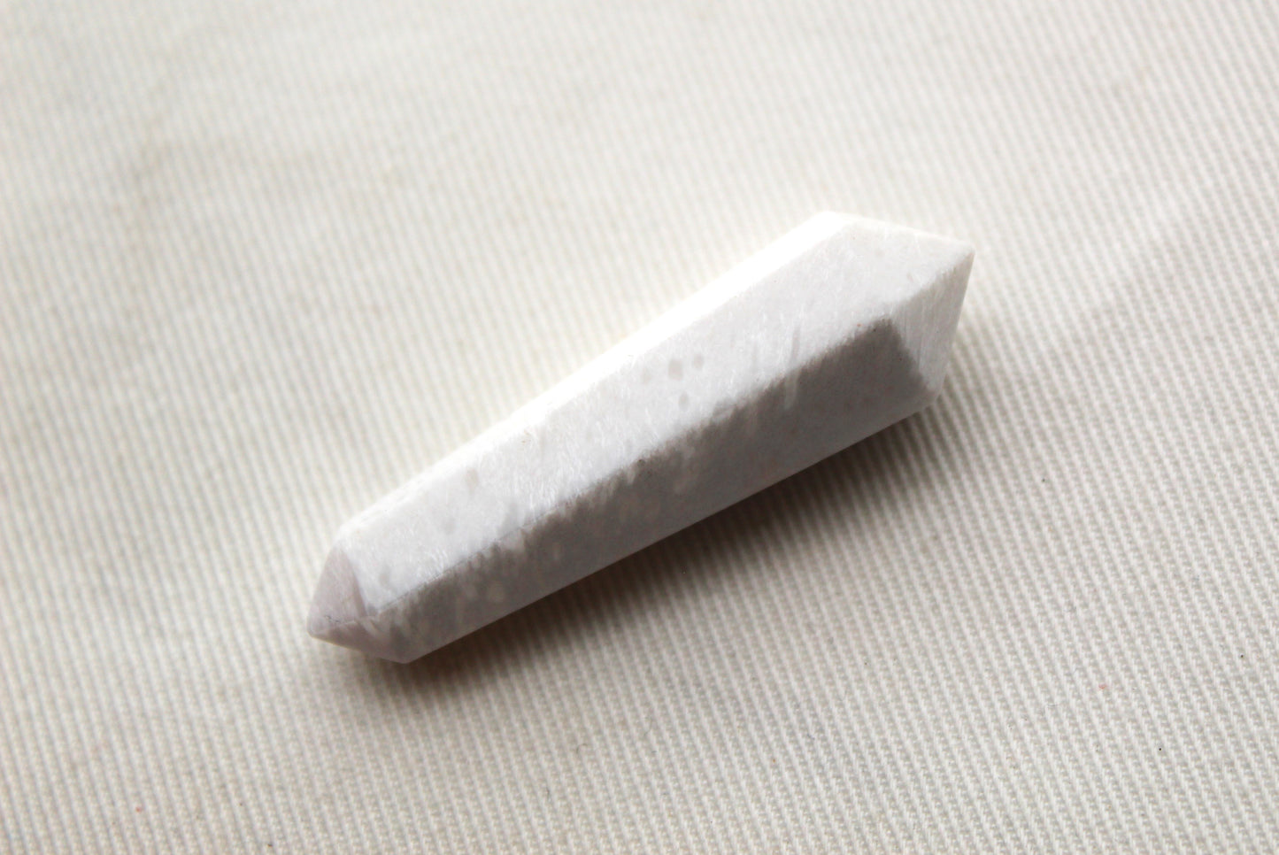 White scolecite double point Tower gemstone pendant size UNDRILLED