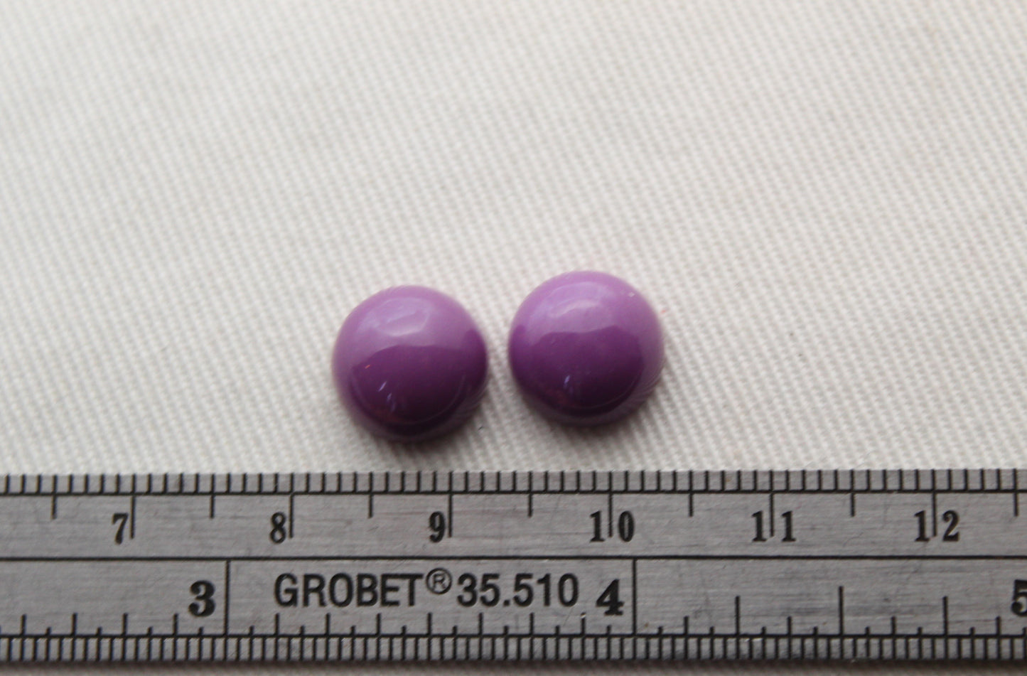 Lot of TWO round phosphosiderite Cabochons 10MM