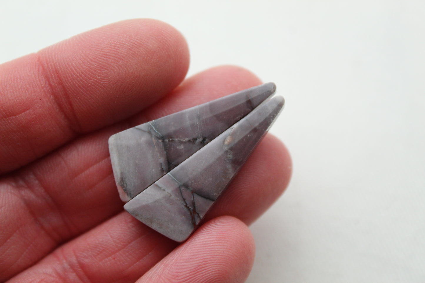 Purple Indonesian Jasper Cabochon Pair Gemstone