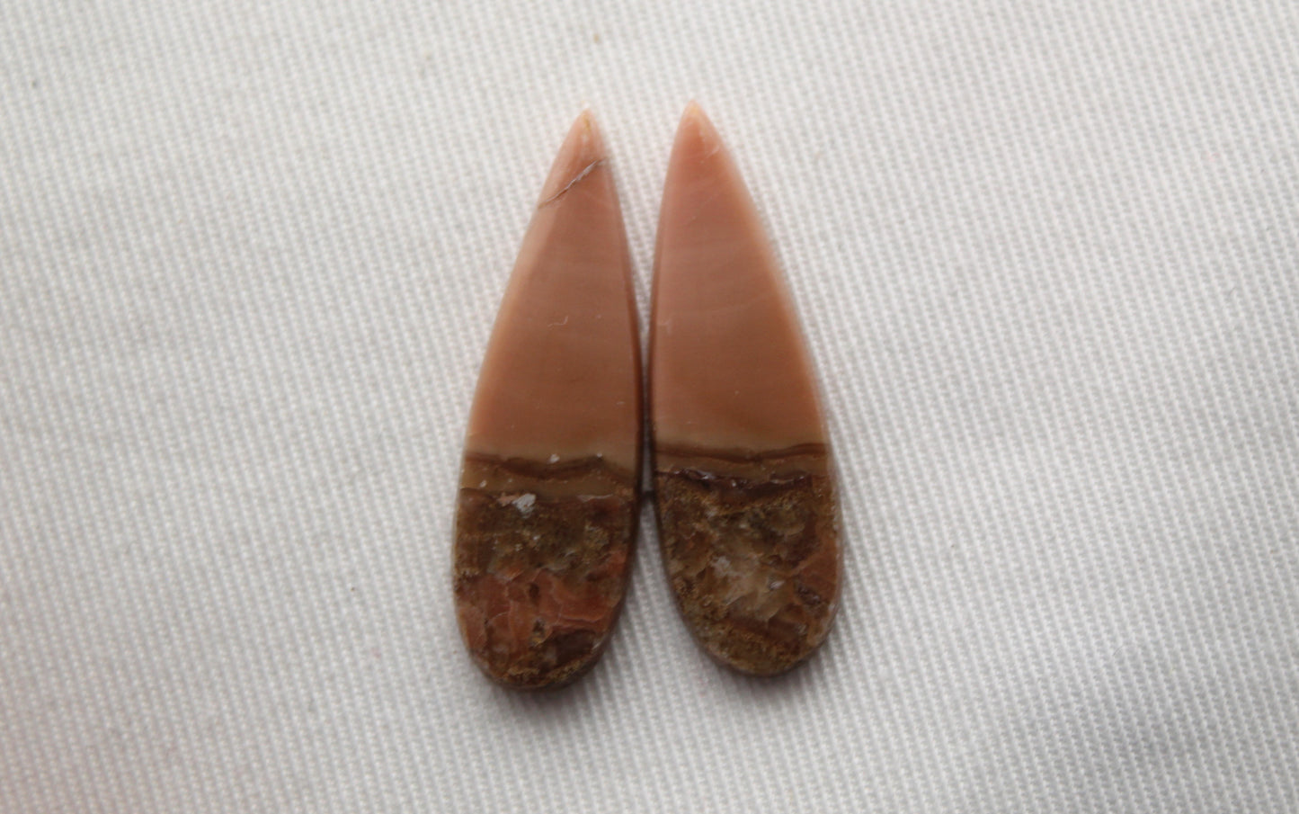 Indonesian Sunset Jasper Pair Cabochons Gemstone natural teardrop