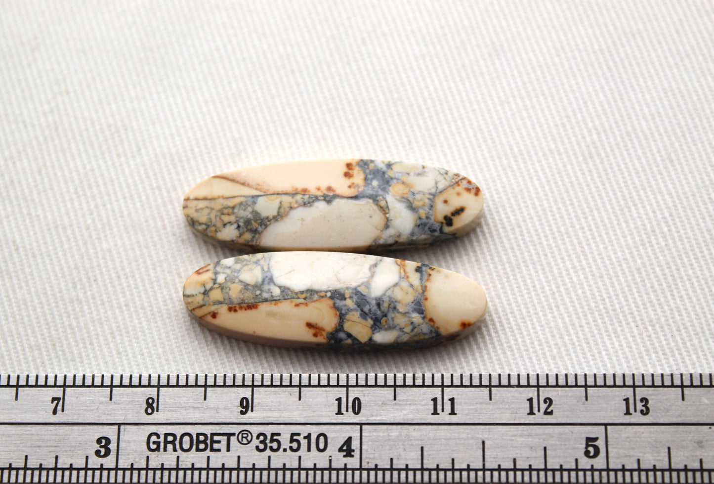 Small Maligano Jasper cabochons pair Gemstone oval