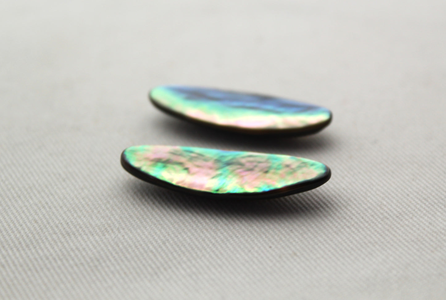 Lot de DEUX Abalone en forme de pétale arrondi 12x35Mm