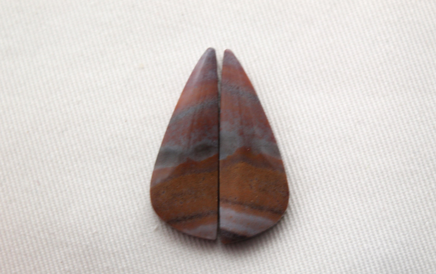 NICE Pair of Indonesian Jasper Cabochons purple gemstones