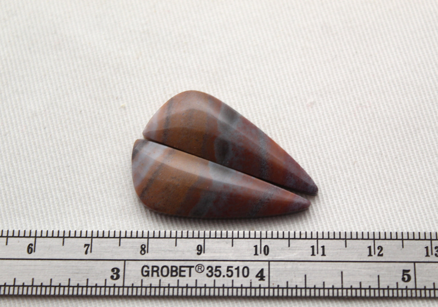 NICE Pair of Indonesian Jasper Cabochons purple gemstones