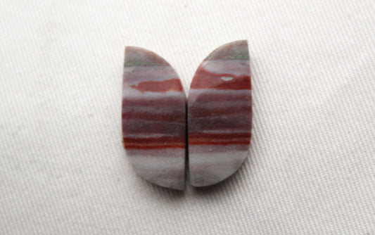 Pair of banded Jasper Cabochons