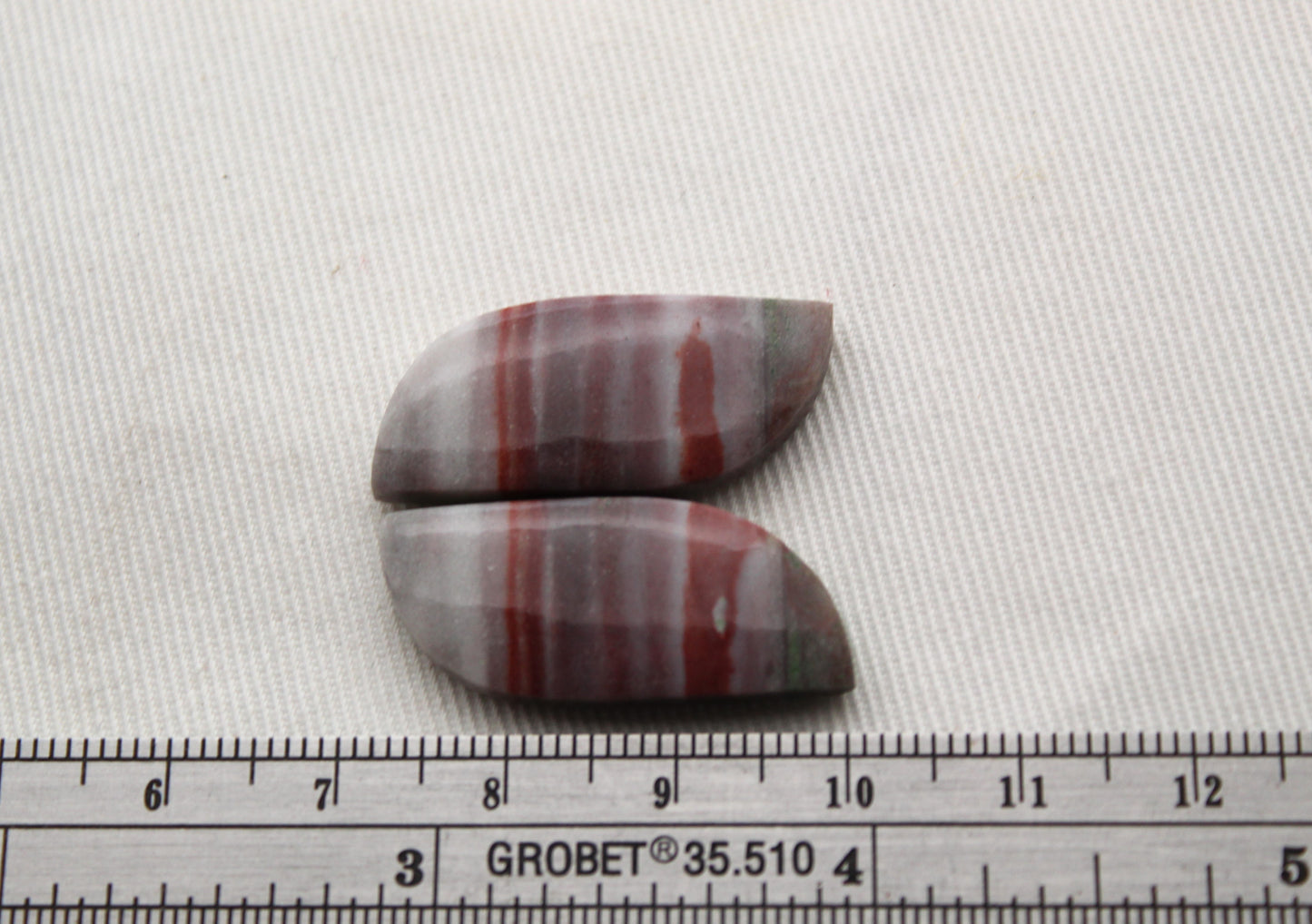 Pair of banded Jasper Cabochons