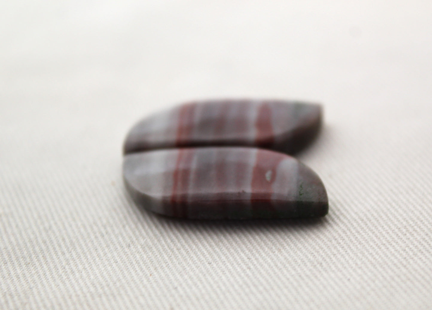 Pair of banded Jasper Cabochons