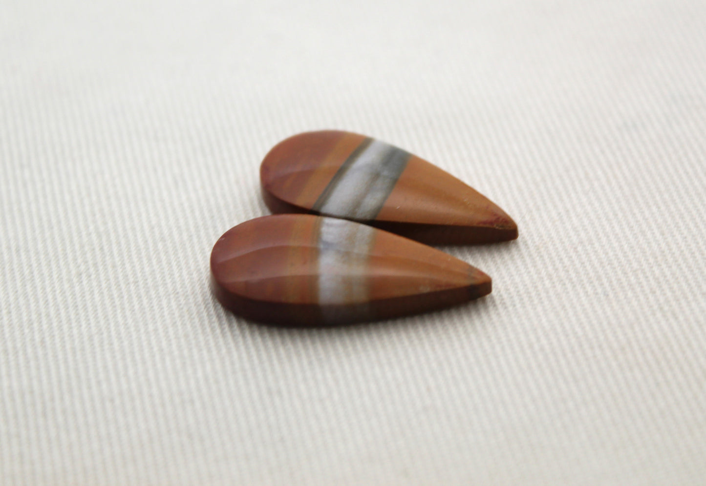 Small Australian Jasper Cabochon Pair teardrop