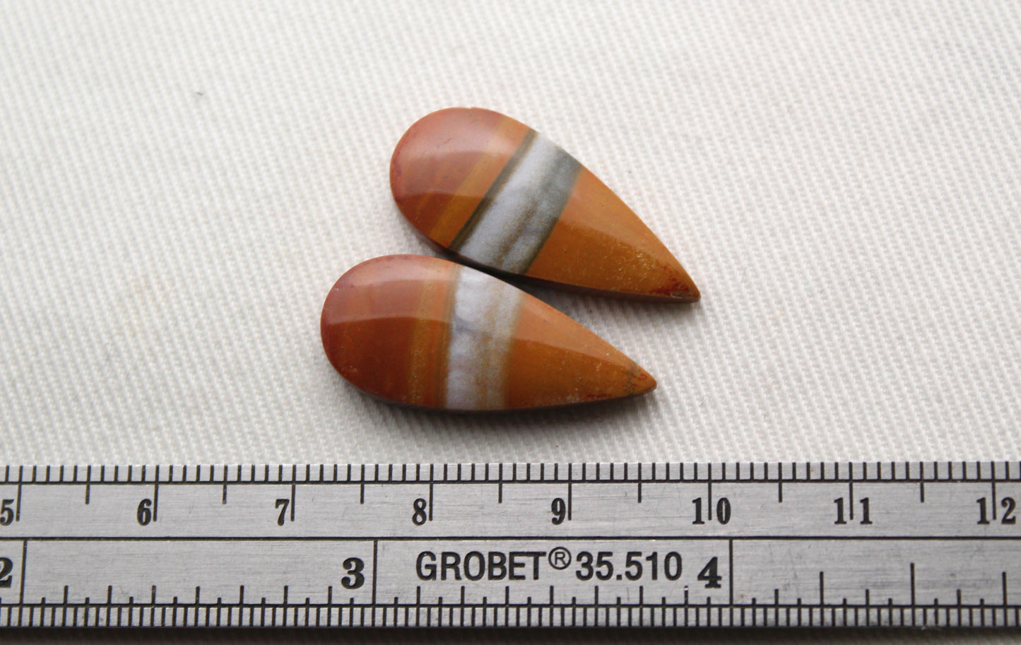 Small Australian Jasper Cabochon Pair teardrop