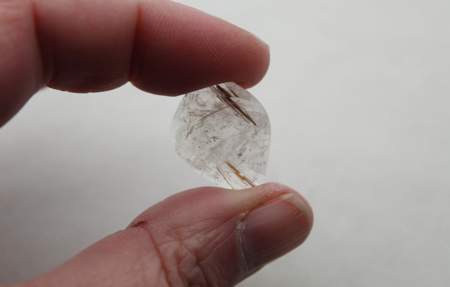 Rutilated Quartz freeform rosecut Cabochon Gemstone