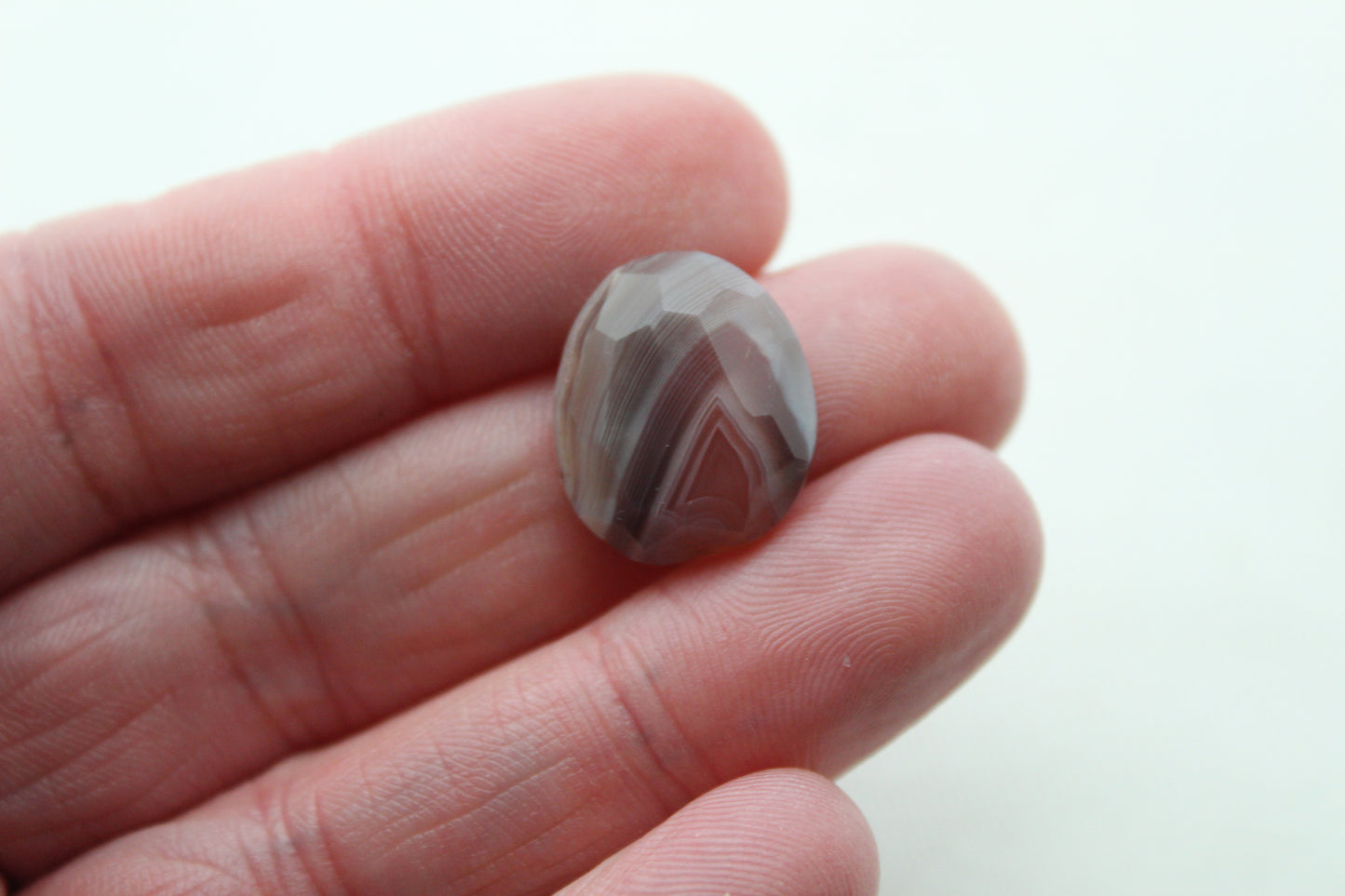 Small Freeform rose cut Botswana Agate cabochon beige Gemstone