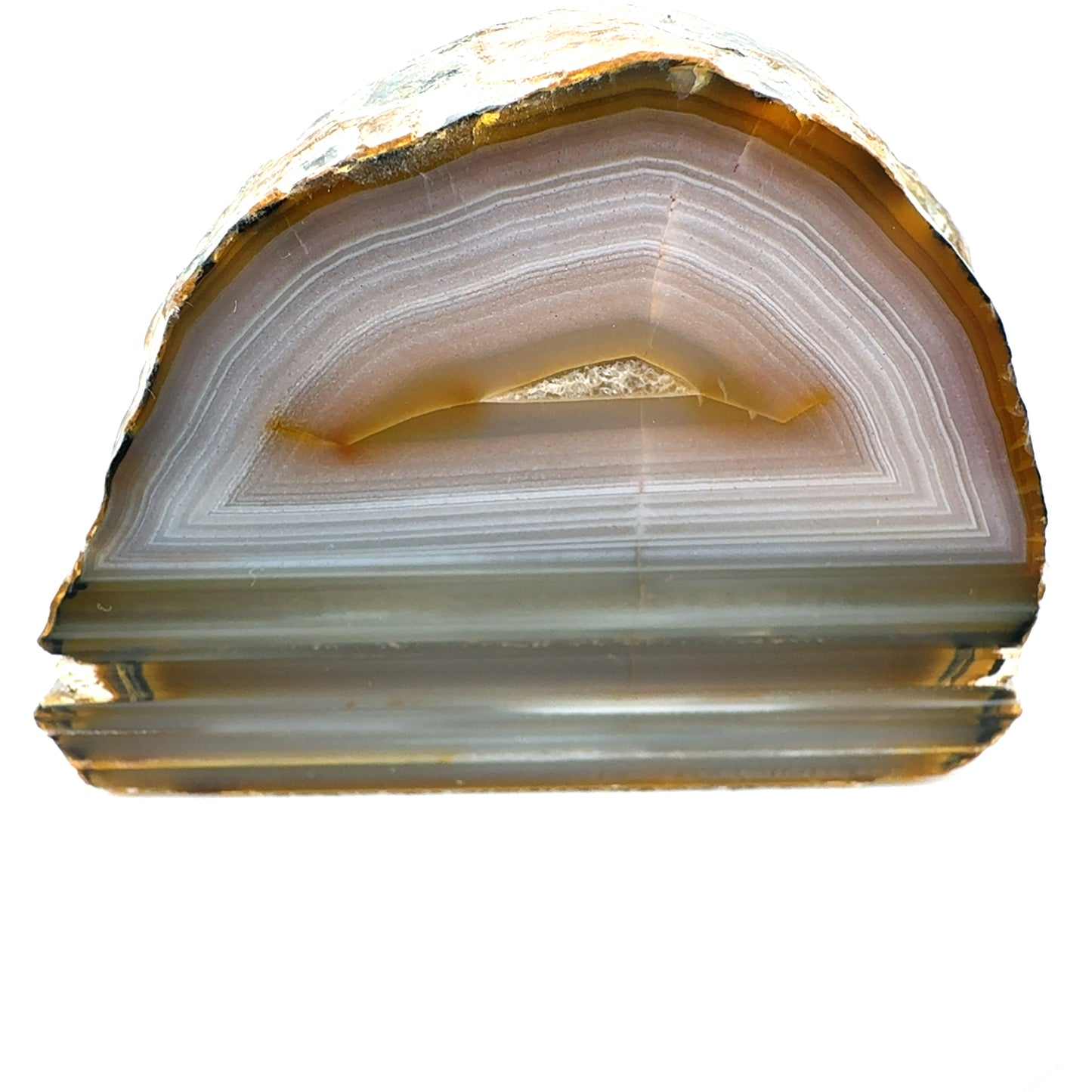 Indonesian banded Agate nodule polished