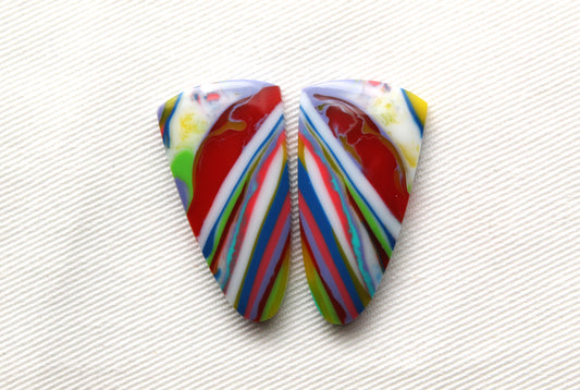 Surfite Cabochon Pair multicolors