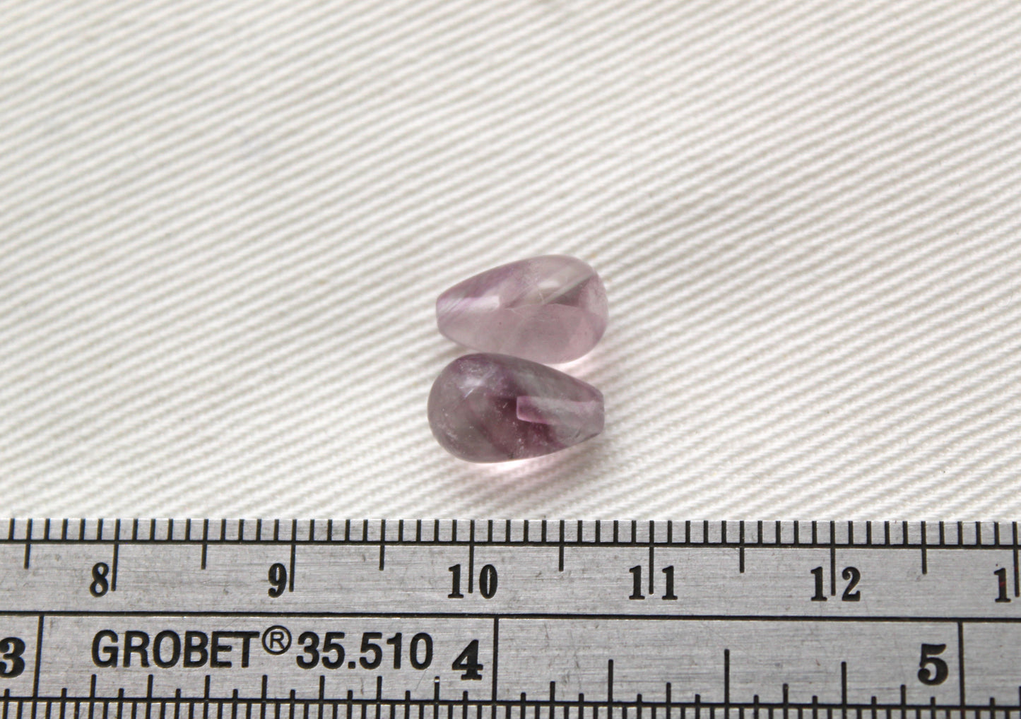 Two teardrop of Fluorite Gemstones  6X10MM