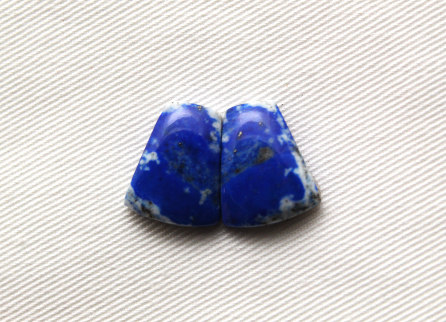 Small Lapis lazuli Pair Cabochons Blue Gemstones