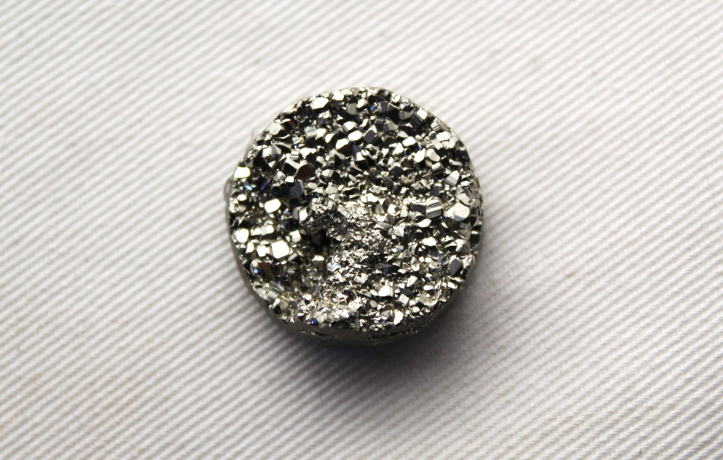 Pyrite Cabochons round 21MM Druzy