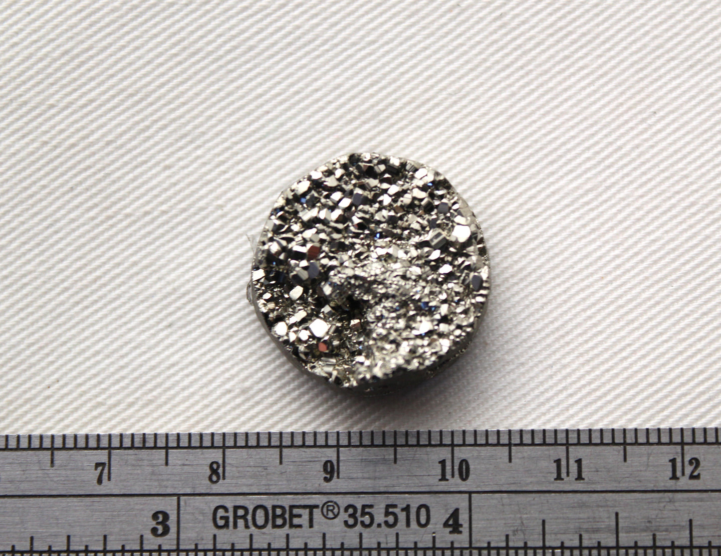 Pyrite Cabochons round 21MM Druzy