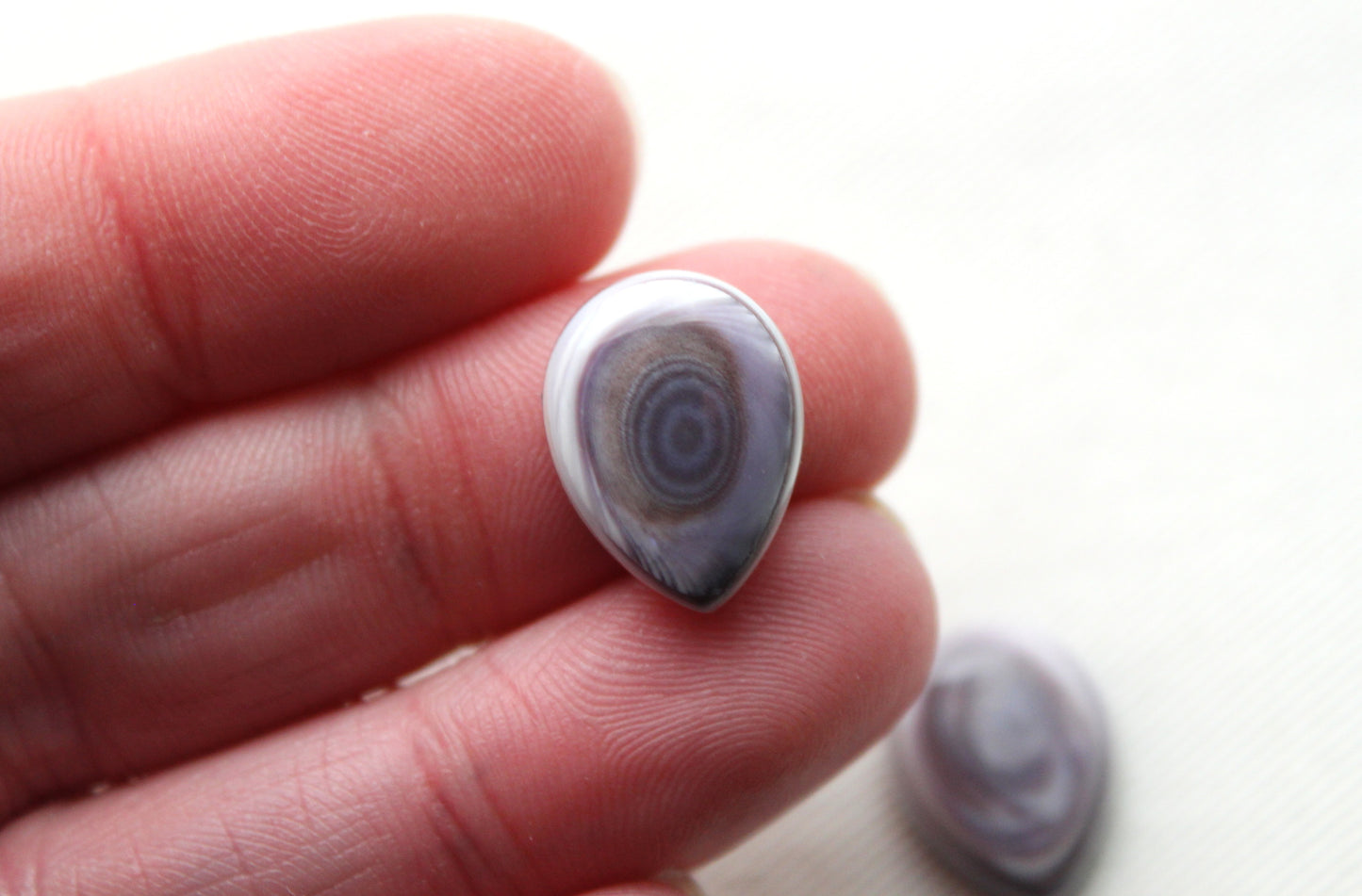 TWO Wampum Quahog Shell Pear 12X16MM purple