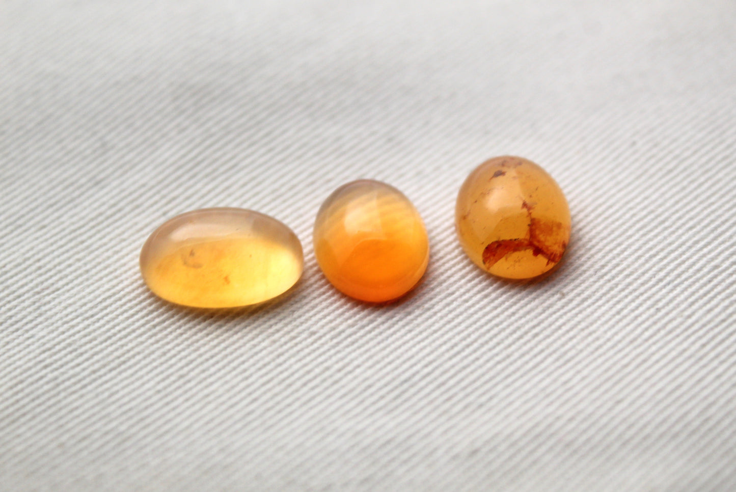 THREE Mexican Opal Cabochons Oval 10X14MM Gemstones