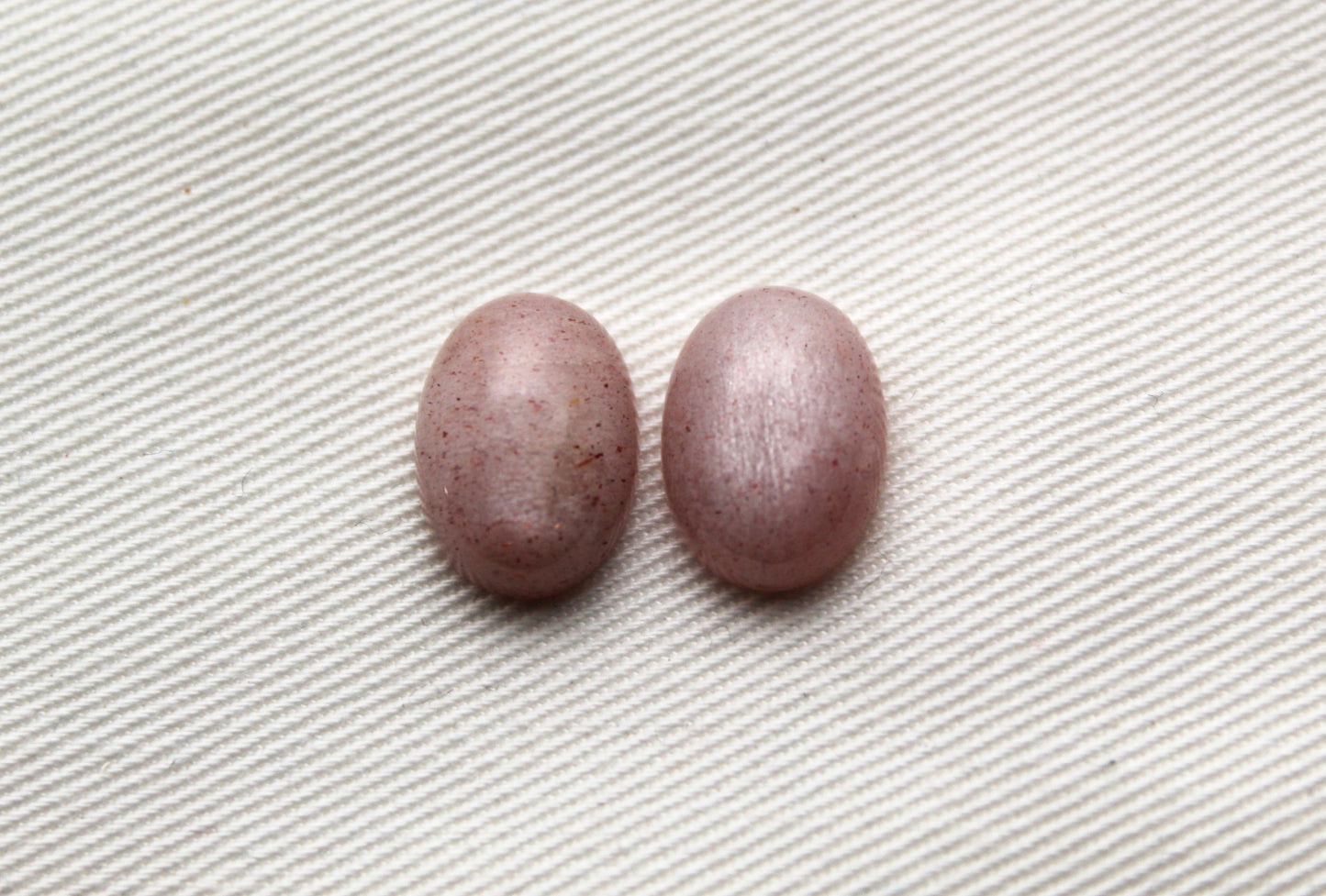 Paire de cabochons Pierre de Lune pêche 10 MM Pierres gemmes rondes