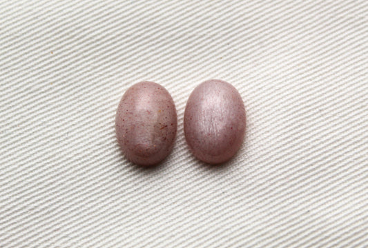 Paire de cabochons Pierre de Lune pêche 10 MM Pierres gemmes rondes