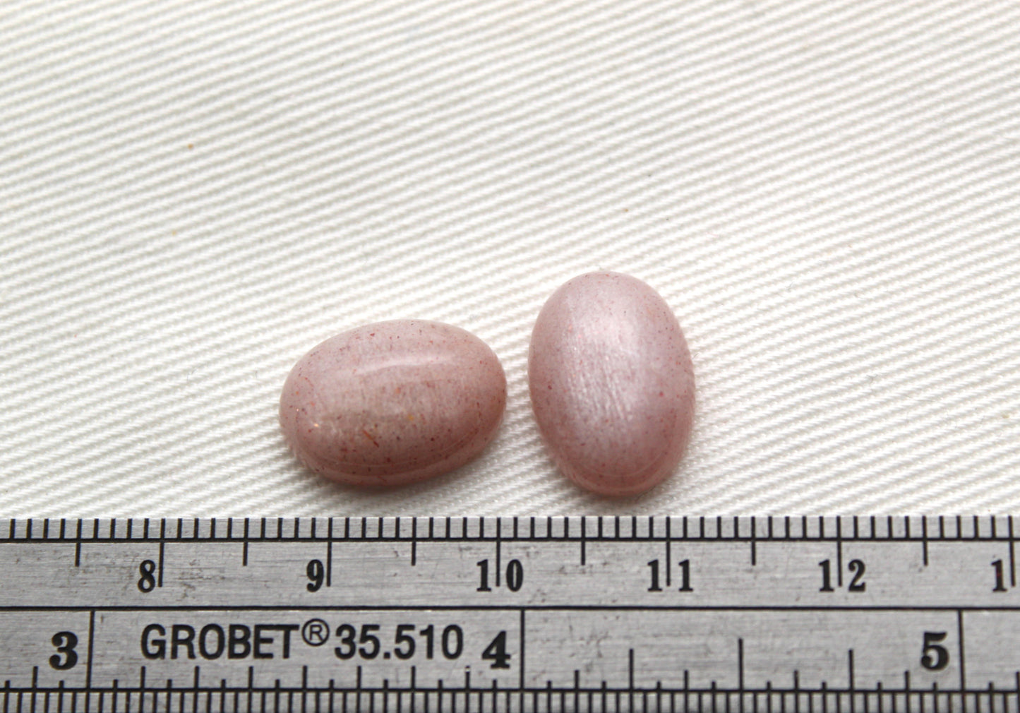 Paire de cabochons Pierre de Lune pêche 10 MM Pierres gemmes rondes