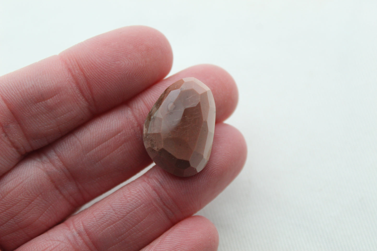 Imperial Jasper rose cut cabochon Gemstone pink beige