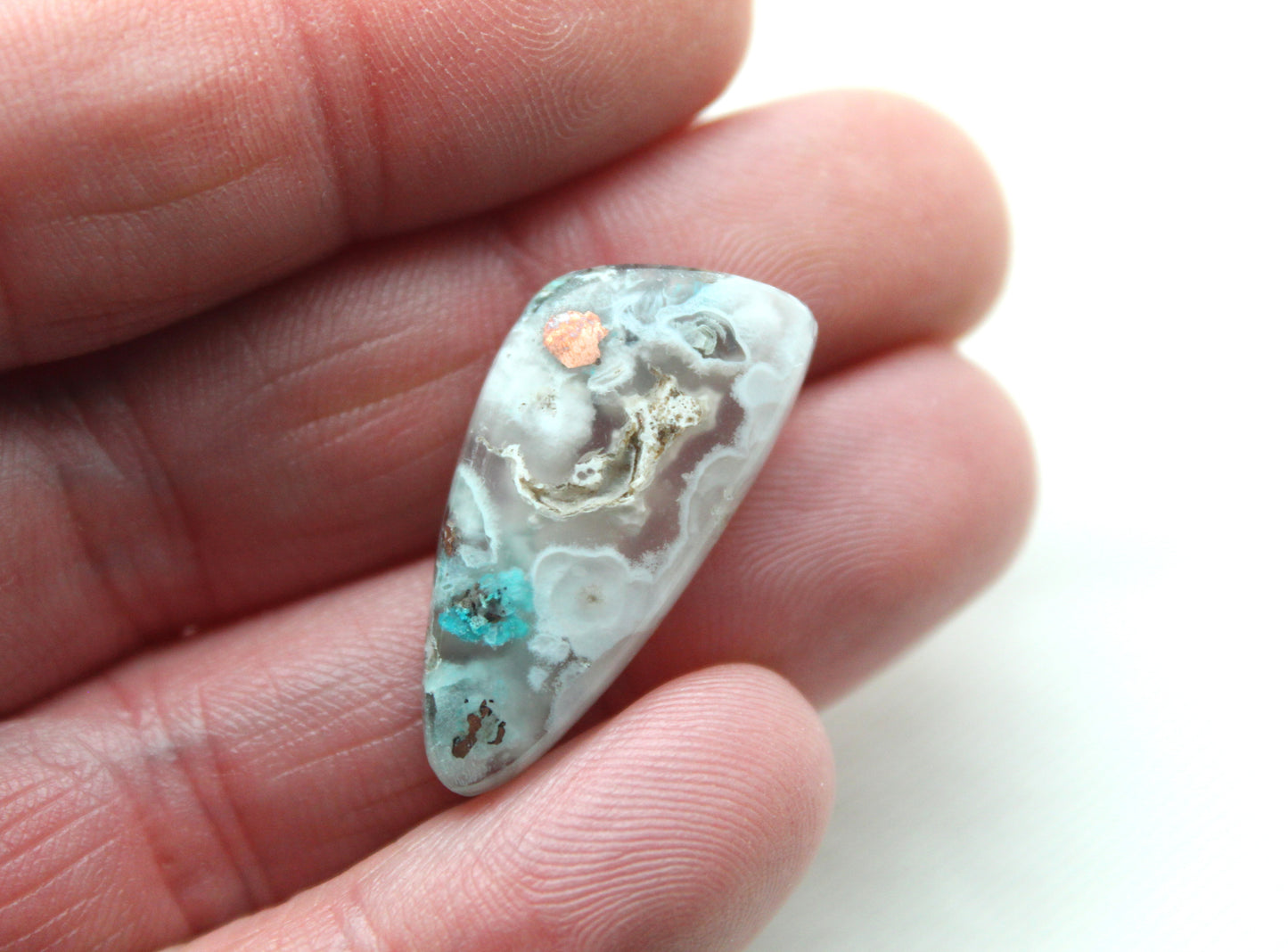 Small Chrysocolla Copper cabochon gemstone natural