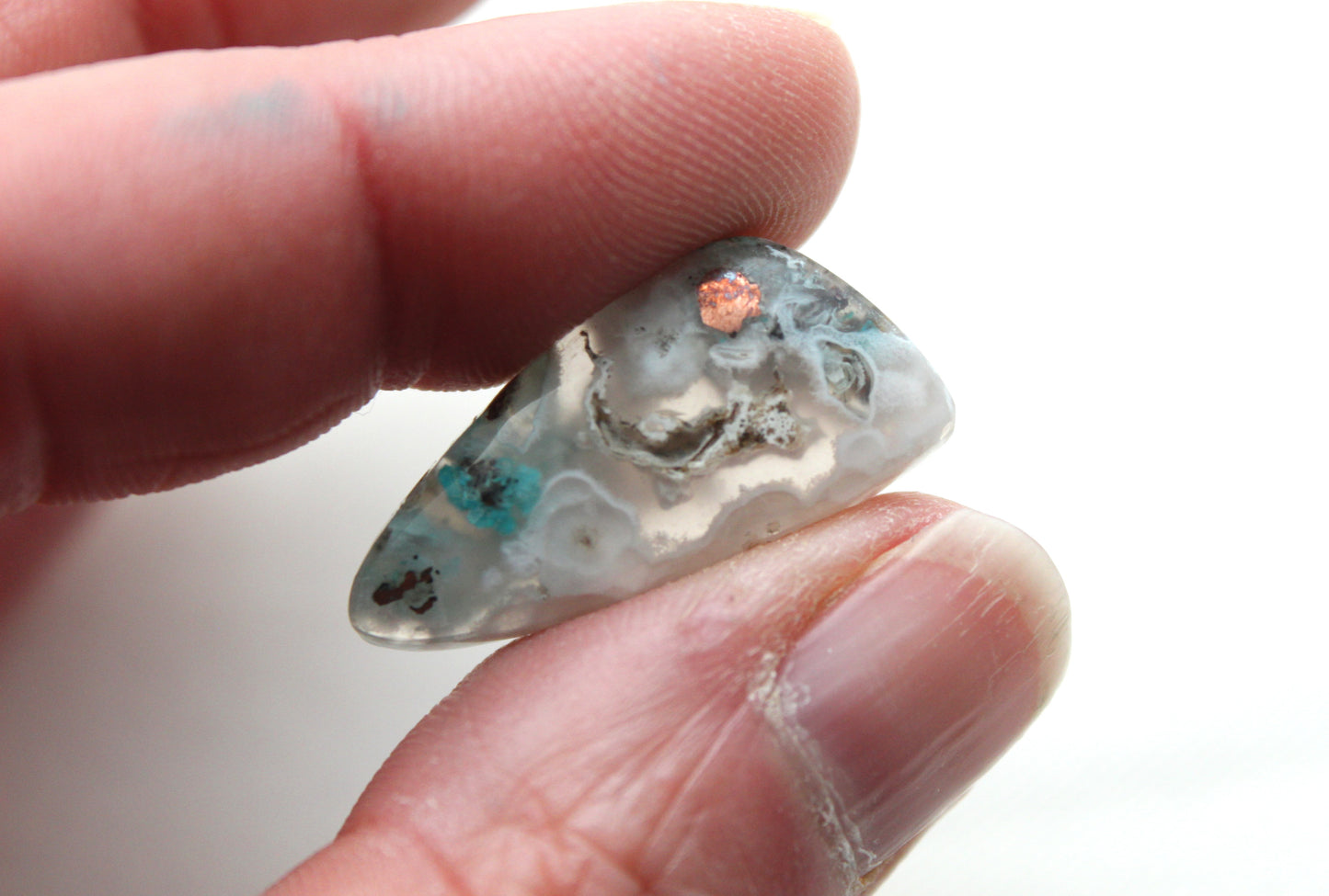 Small Chrysocolla Copper cabochon gemstone natural