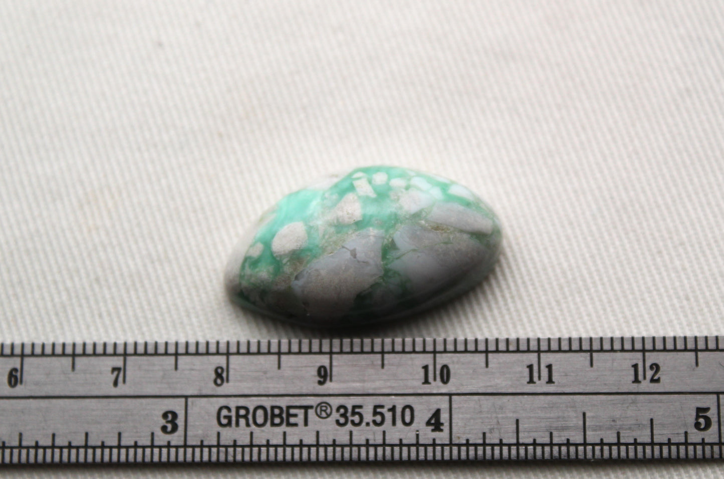 One Grey and green Cabochon of Variscite Gemstone freeform