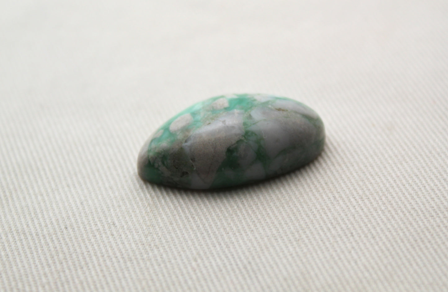 One Grey and green Cabochon of Variscite Gemstone freeform