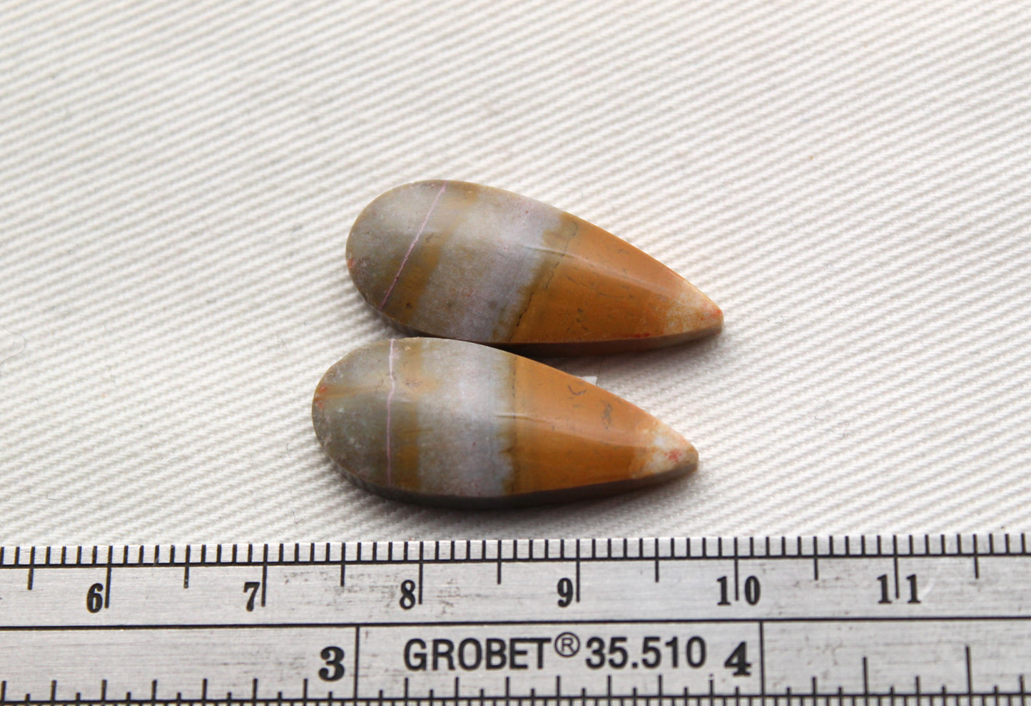Small Australian Jasper Cabochon Pair teardrop