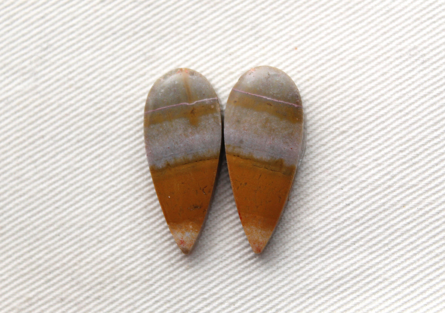 Small Australian Jasper Cabochon Pair teardrop
