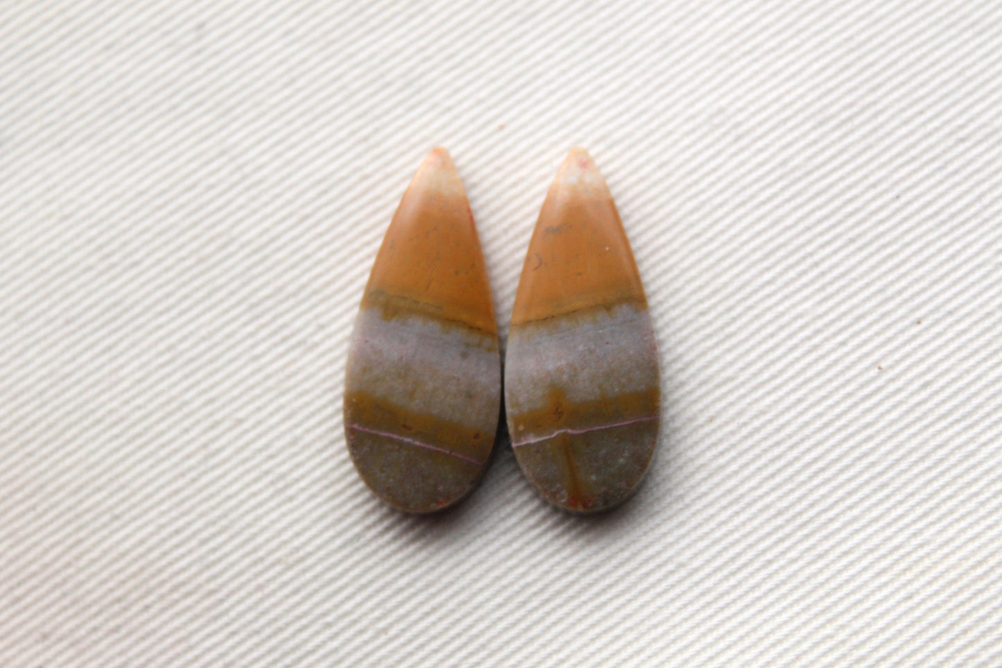 Small Australian Jasper Cabochon Pair teardrop