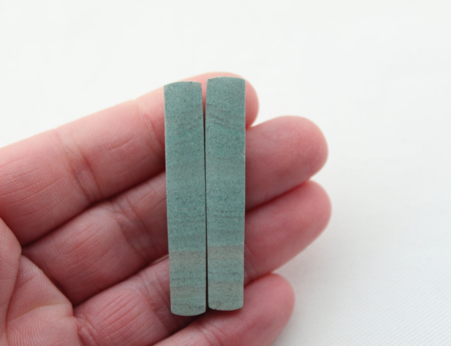 Paire de Cabochons Jaspe Impérial Gris ovale