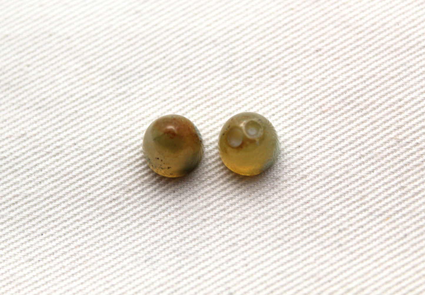 Ocean Jasper Bullets Gemstones 8X7 MM yellow green