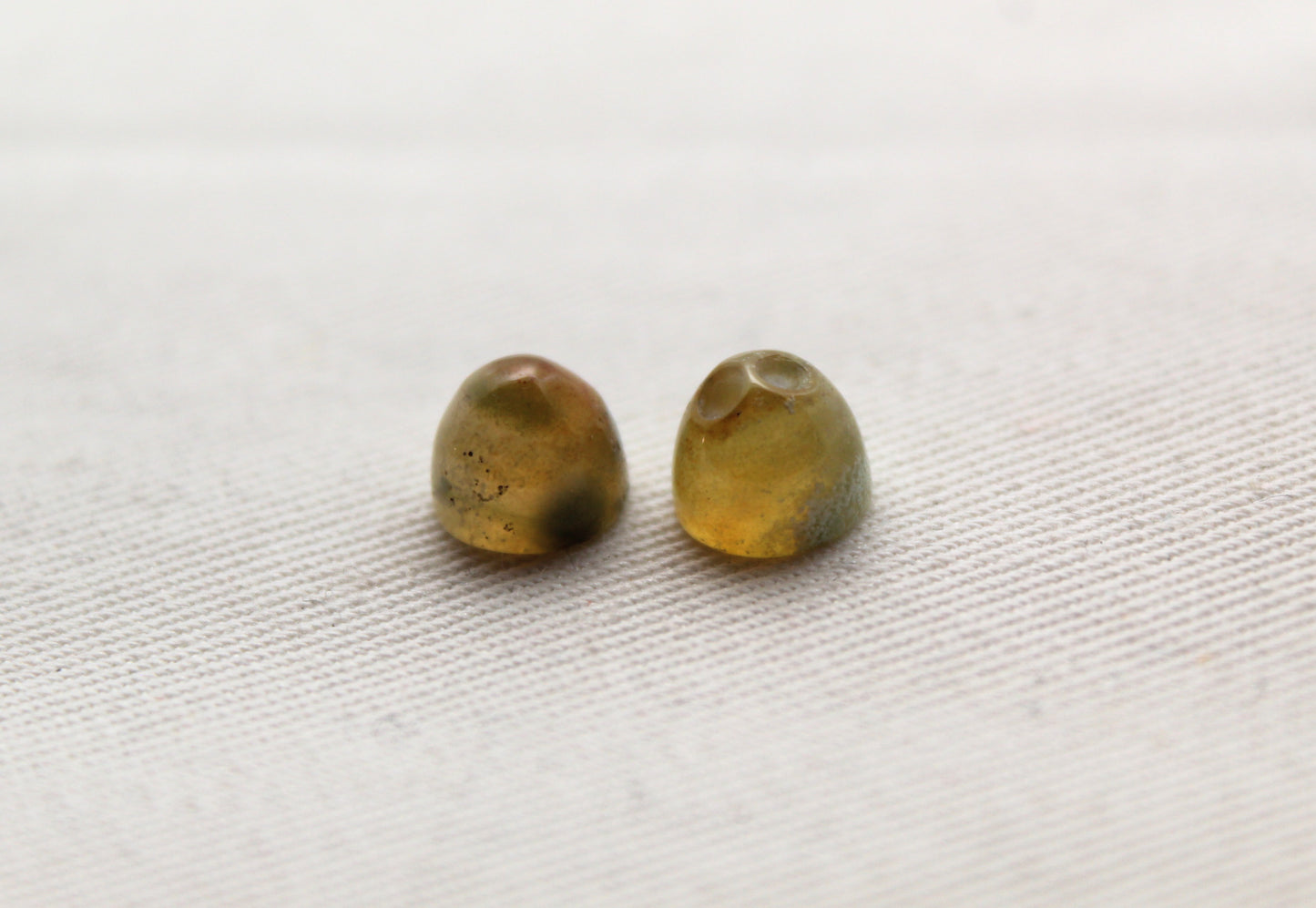 Ocean Jasper Bullets Gemstones 8X7 MM yellow green