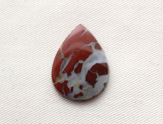 Brecciated Jasper cabochon Gemstone red Teardrop