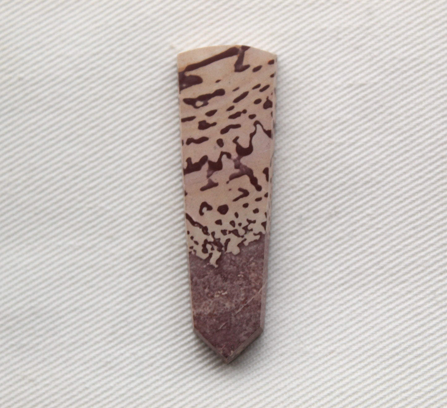 Australian Print Stone Cabochon Freeform Long red